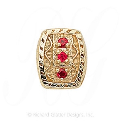 GS264 R - 14 Karat Gold Ruby Slide 